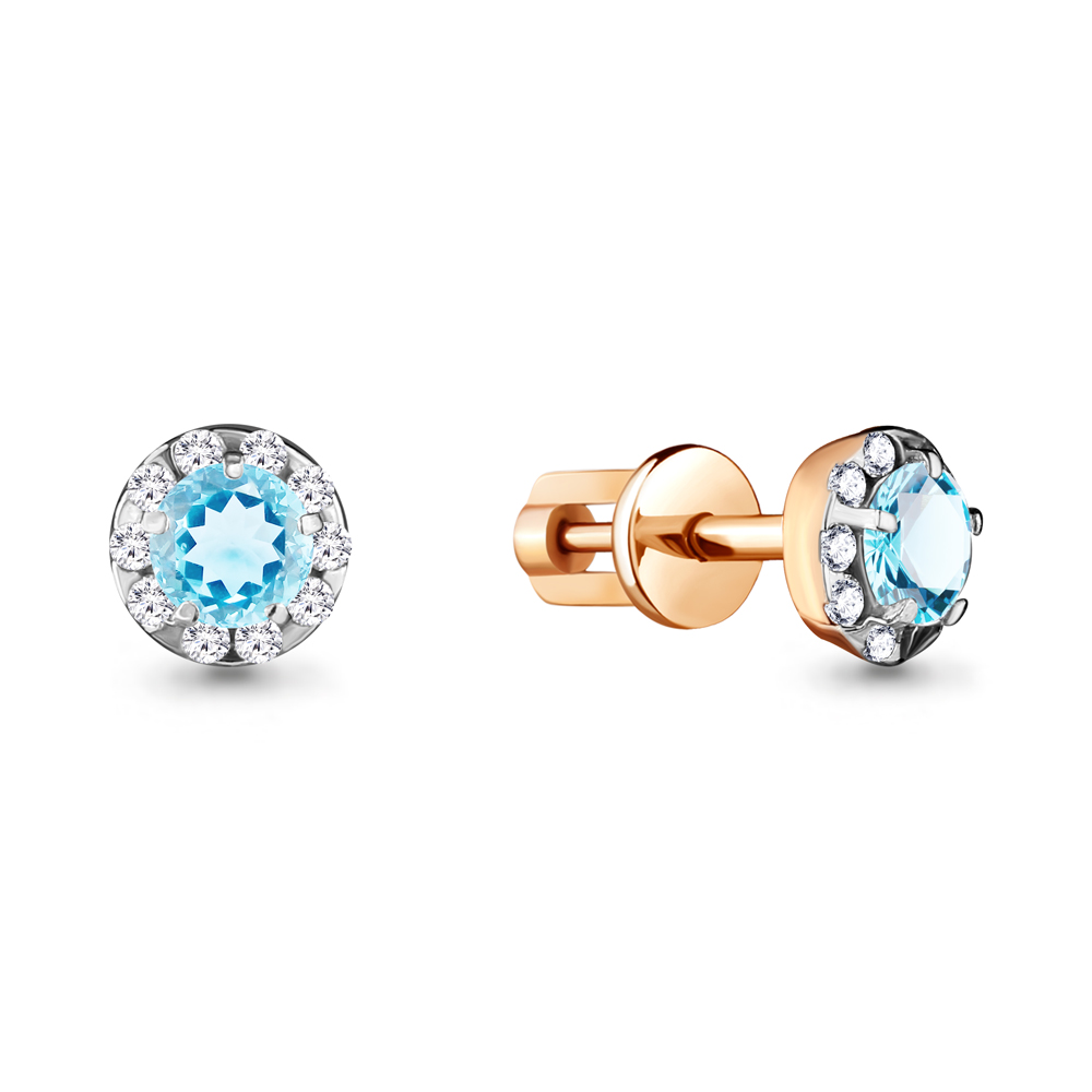 

Серьги из серебра с топазом Aquamarine 4408502А_925_з, 4408502А_925_з