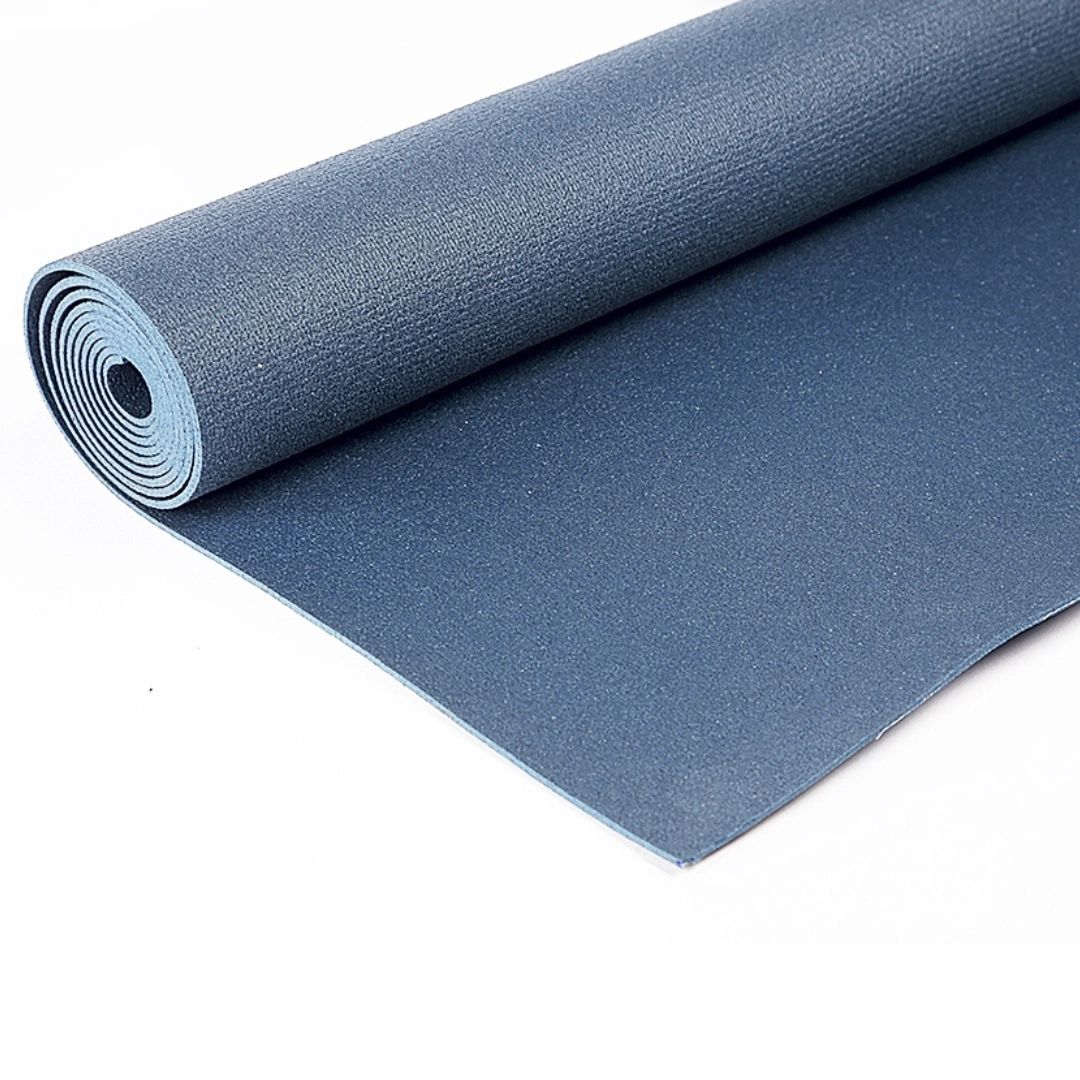 Коврик для йоги RamaYoga Yin-Yang Studio синий, 200 см, 4,5 мм