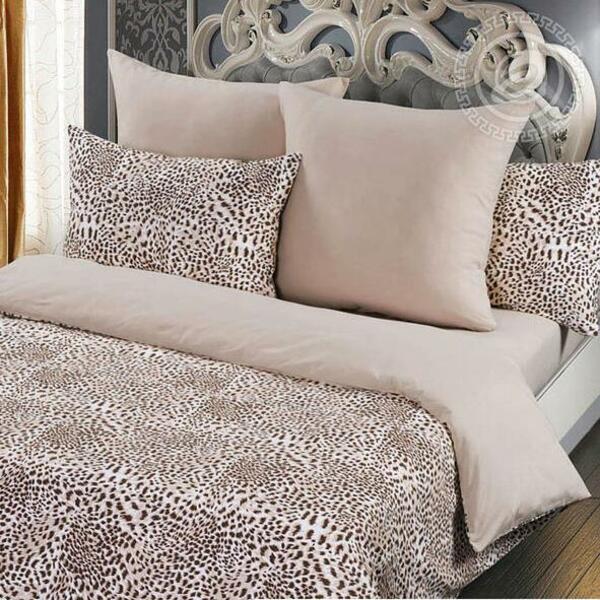 фото Пододеяльник трикотажный "леопард" полутораспальный (145х215) артпостель