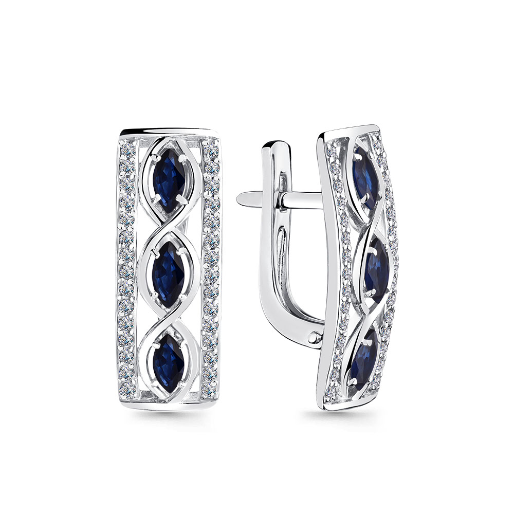 

Серьги из белого золота Master Brilliant 2-208834-00-02, сапфир/бриллиант, 2-208834-00-02