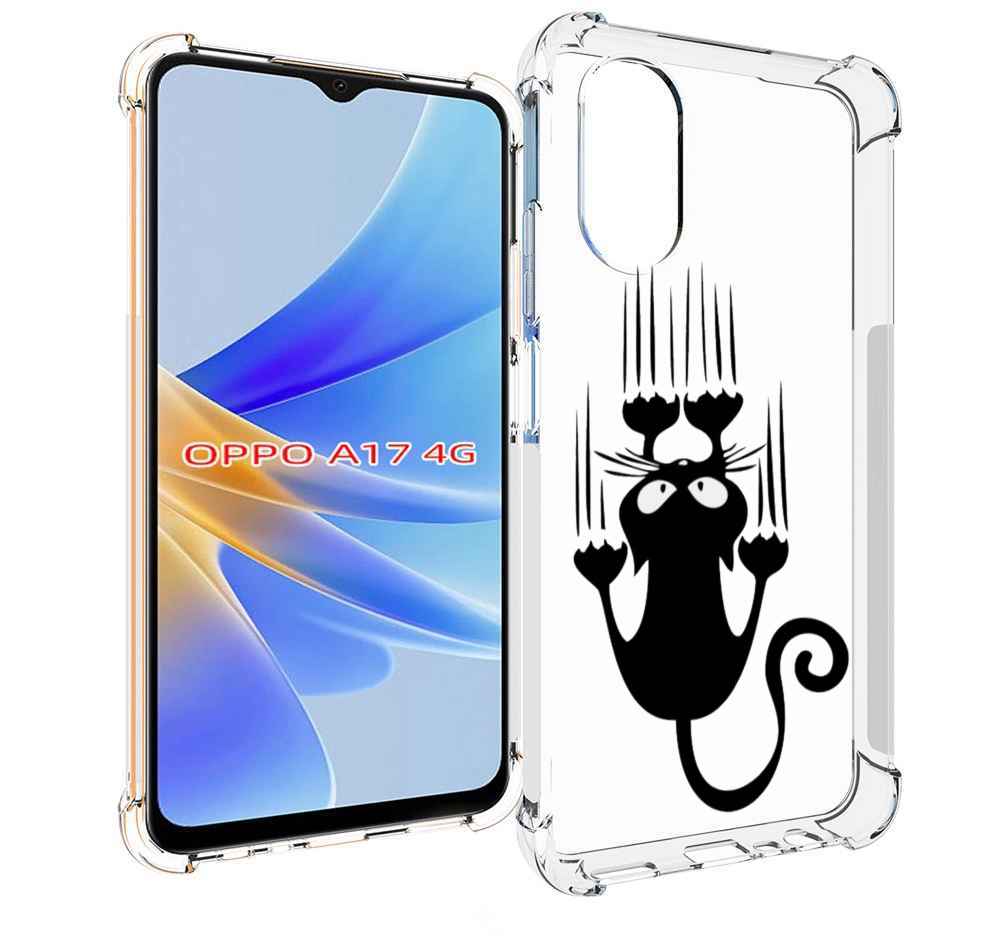 

Чехол MyPads Свисающий-кот для OPPO A17, Прозрачный, Tocco
