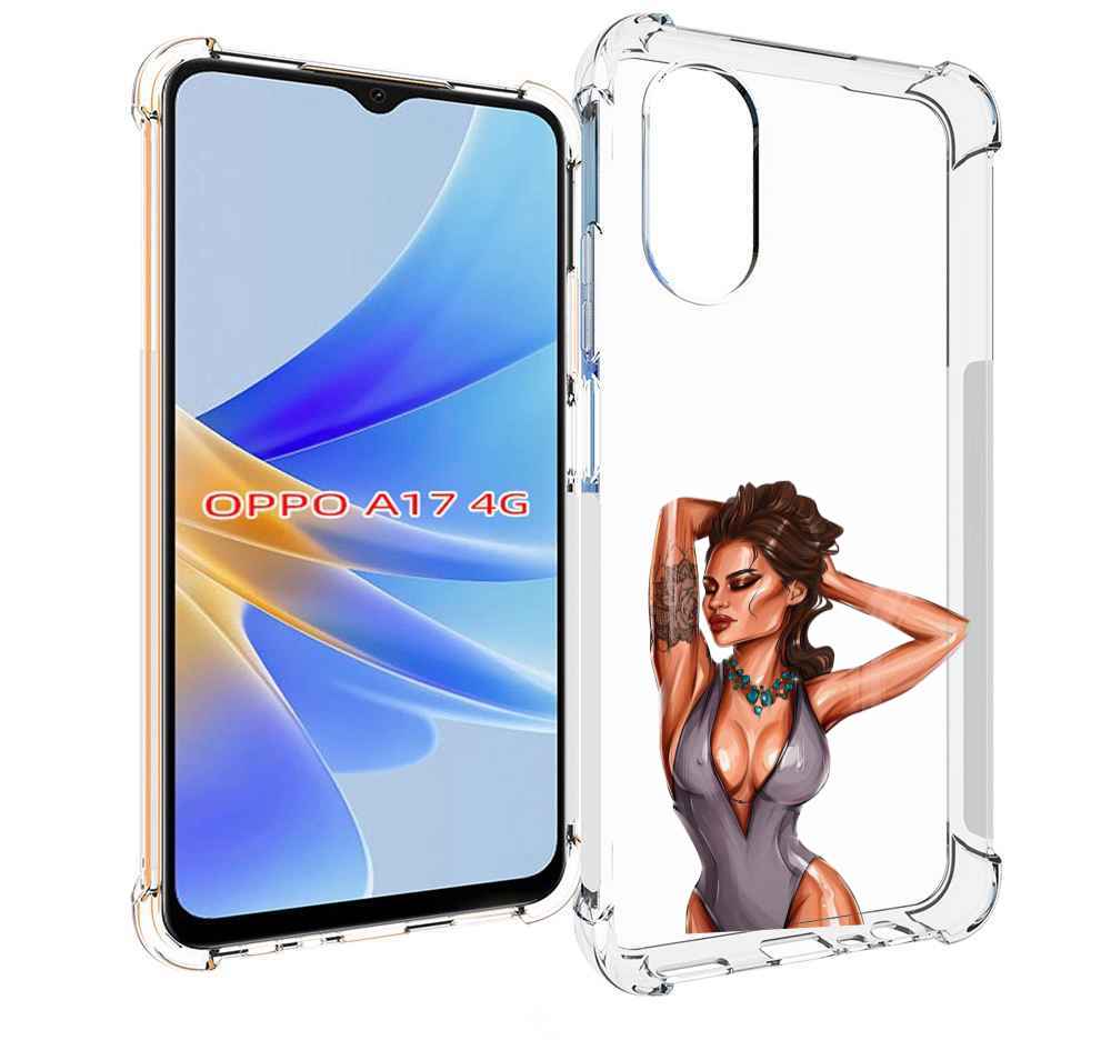 

Чехол MyPads Роскошная-девушка женский для OPPO A17, Прозрачный, Tocco