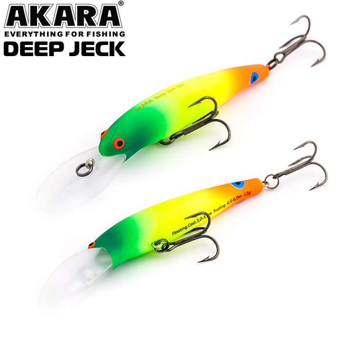 

Воблер Akara Deep Jeck 90F 12 гр 3/7 oz 3,5 in A113, Разноцветный, Deep Jeck