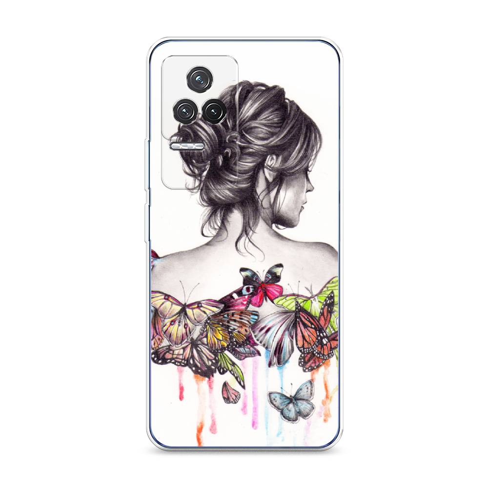 

Чехол Awog на Xiaomi Redmi K50 "Девушка с бабочками", Разноцветный, 312250-10