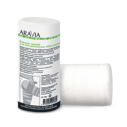 Бандаж для косметических обертываний Aravia Professional тканный 14 см x 10 м