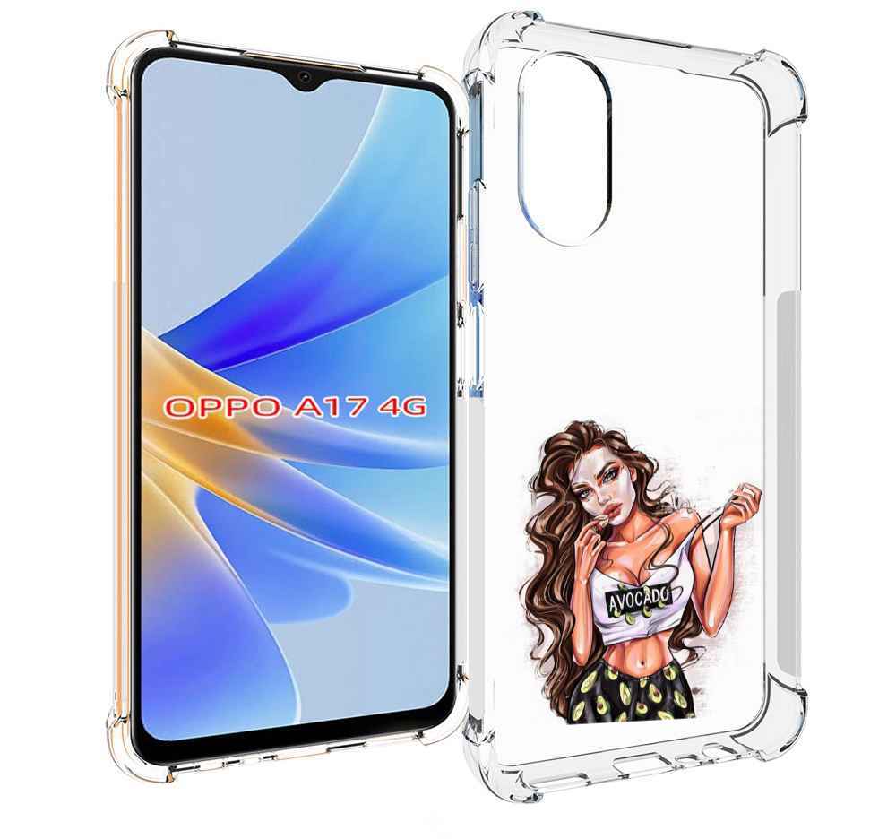 

Чехол MyPads Продукты на дом с доставкой женский для OPPO A17, Прозрачный, Tocco
