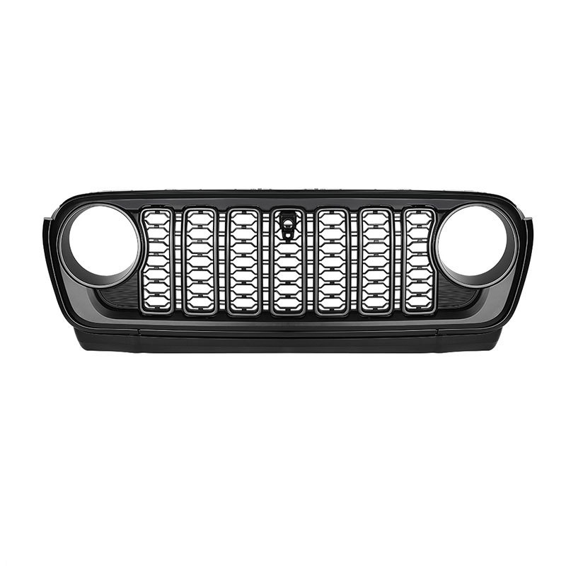 Решетка радиатора Jeep Wrangler JL Gladiator JT, рестайлинг 2024, с отв. под камеру