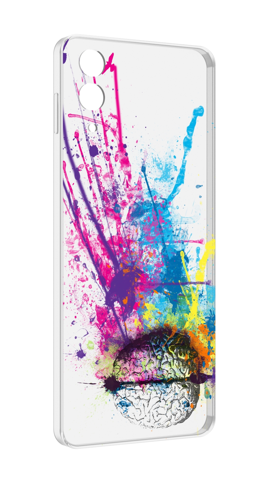 Чехол MyPads яркий красочный мозг для Samsung Galaxy Z Flip 4 (SM-F721)