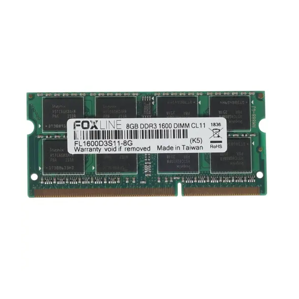 

Оперативная память Foxline (FL1600D3S11-8G), DDR3 1x8Gb, 1600MHz