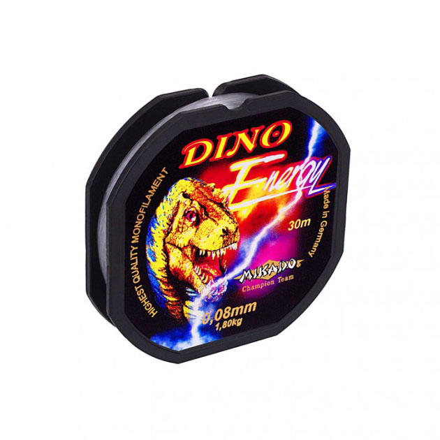 фото Леска мононить mikado dino energy 0,08 (30 м) - 1,80 кг.