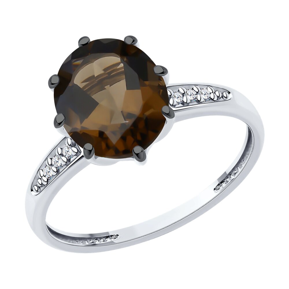 

Кольцо из серебра р. 19 Diamant 94-310-02054-4, фианит\раухтопаз, 94-310-02054-4