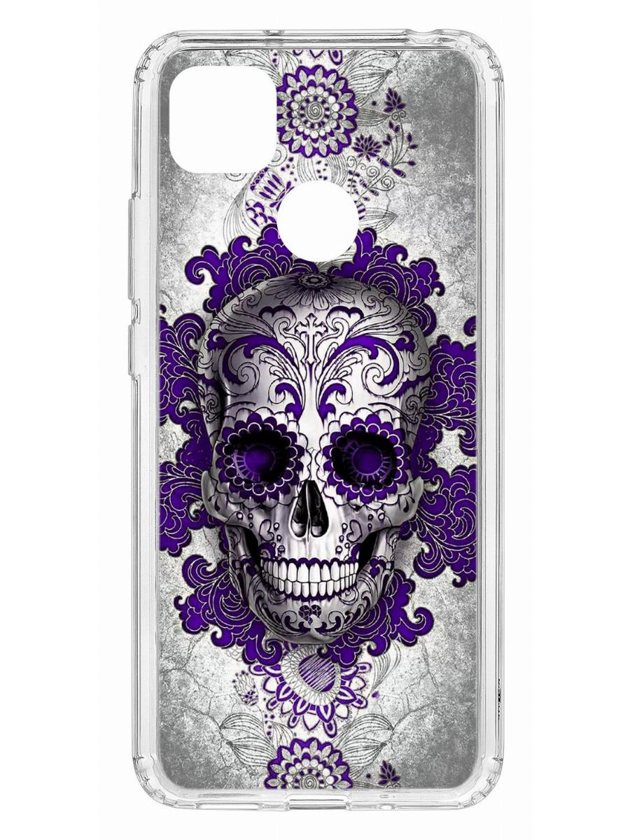 фото Чехол на redmi 9c kruche print sugar skull,противоударный бампер с защитой камеры кruче