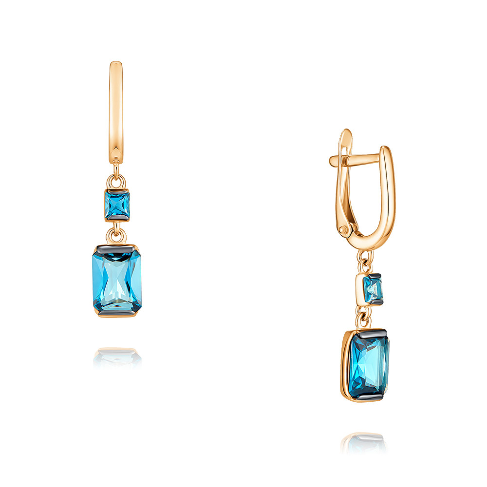 

Серьги из золота ADAMAS 24039700/01-А50Ч-660, топаз, 24039700/01-А50Ч-660