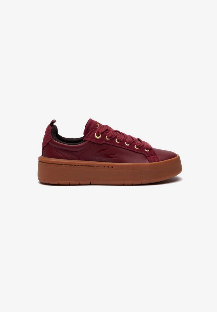 

Кеды женские Lacoste LA211A0TZ бордовые 37.5 EU, Бордовый, LA211A0TZ