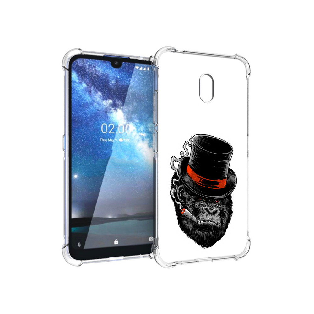 

Чехол MyPads Tocco для Nokia 2.2 дизайнерская горилла (PT134721.103.431), Прозрачный, Tocco