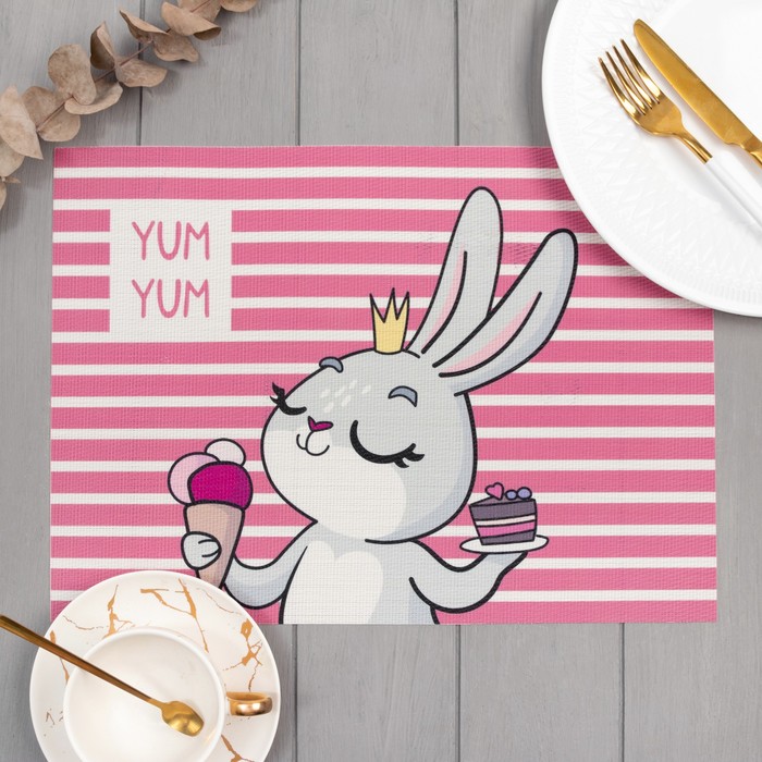 фото Новогодняя салфетка на стол "yum yum", пвх, 40*29 см этель