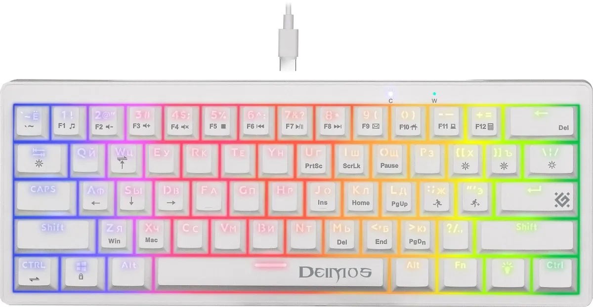 Клавиатура Defender Deimos GK-303,  USB, белый 45304