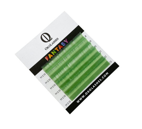 

Ресницы Oko Lashes Professional Fantasy мини тархун M 0.07 8-13 mix, Зеленый