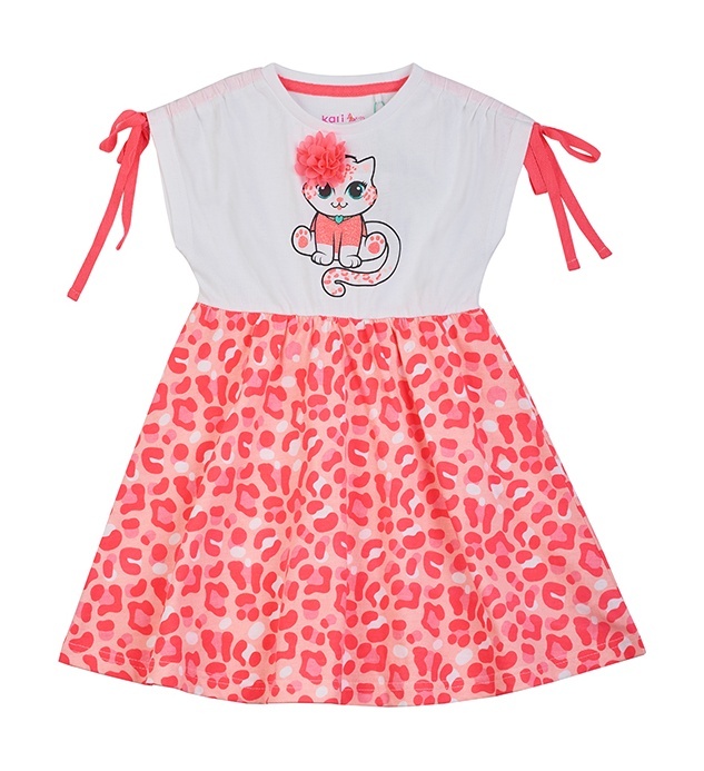 

Платье детское Kari Kids SS24C23551017, белый, розовый, 110, SS24C23551017