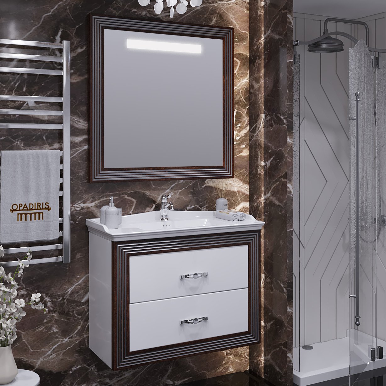 

Opadiris Мебель для ванной Opadiris Карат 80 серебряная патина