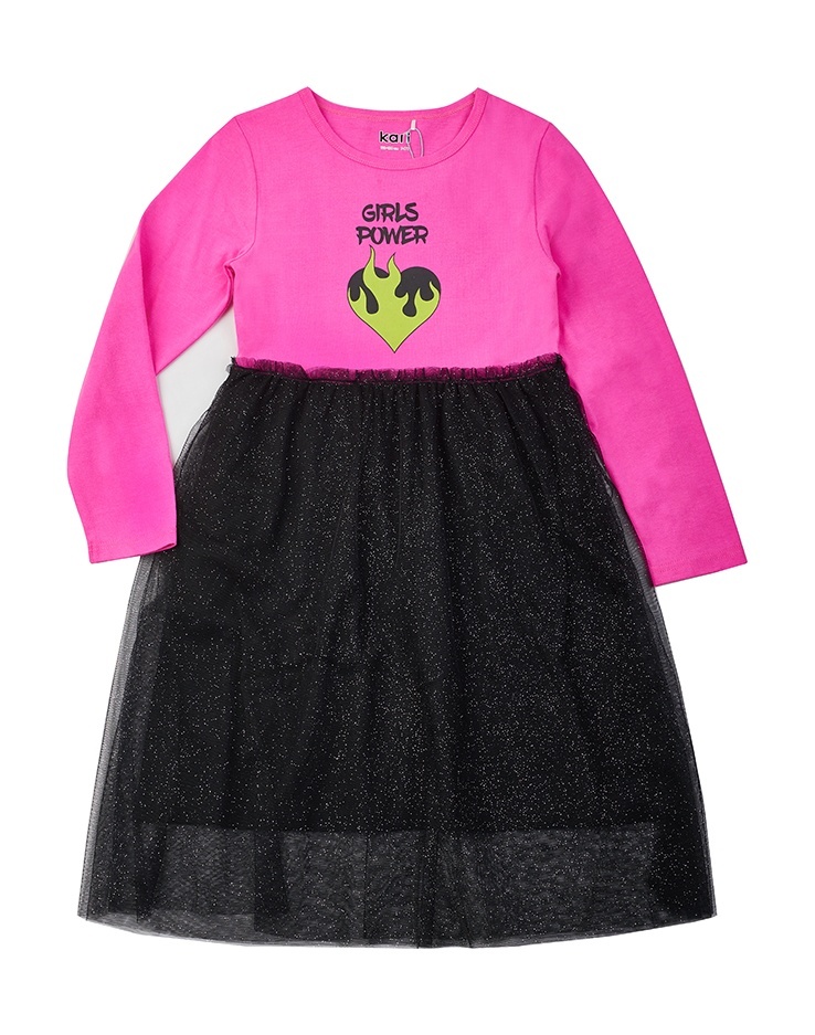 

Платье детское Kari SS24C82200527, розовый, черный, 146, SS24C82200527