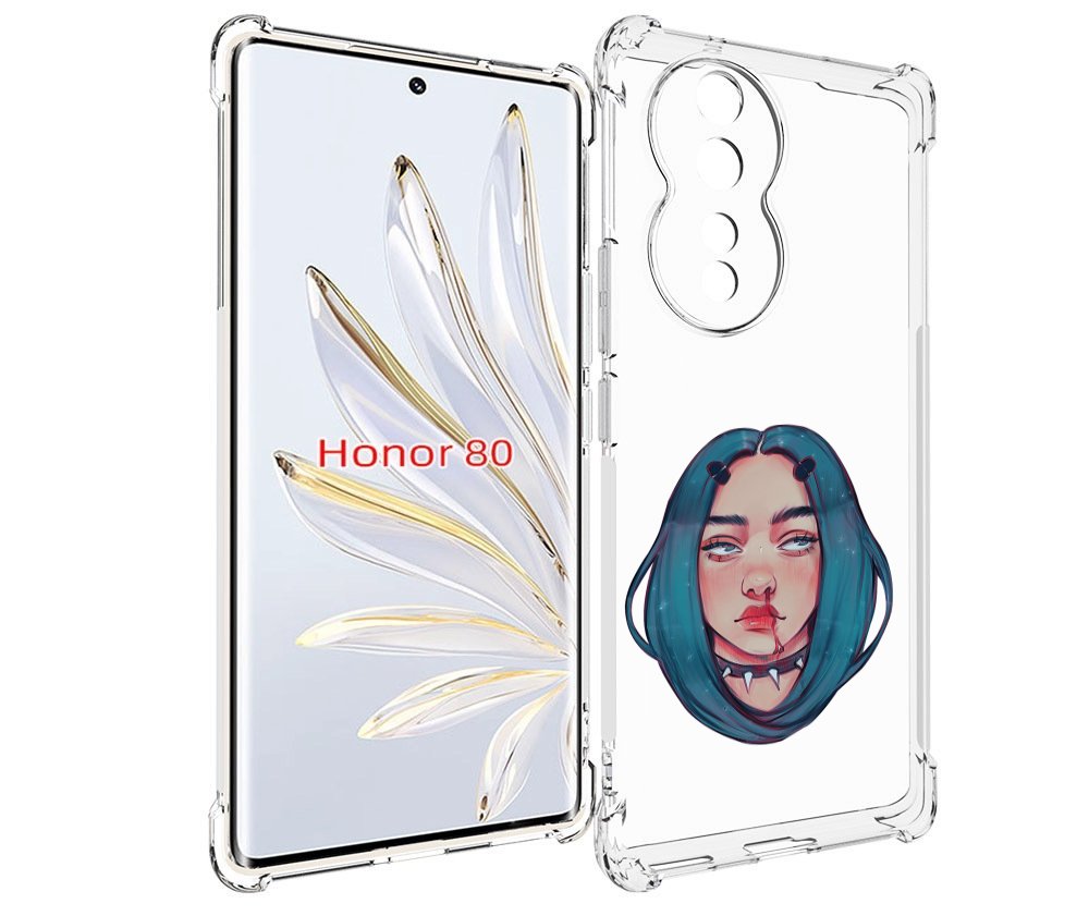 

Чехол MyPads грустная-девушка-с-синими-волосами для Honor 80, Прозрачный, Tocco