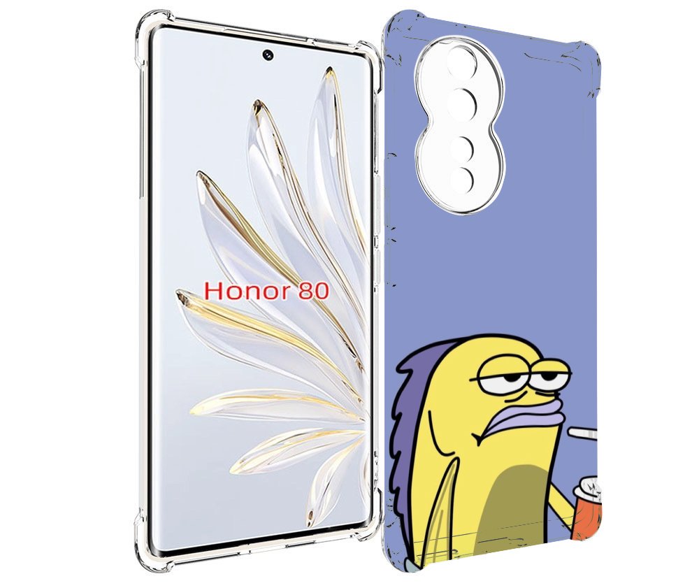 

Чехол MyPads грусная-рыба-из-спанч-боба для Honor 80, Прозрачный, Tocco