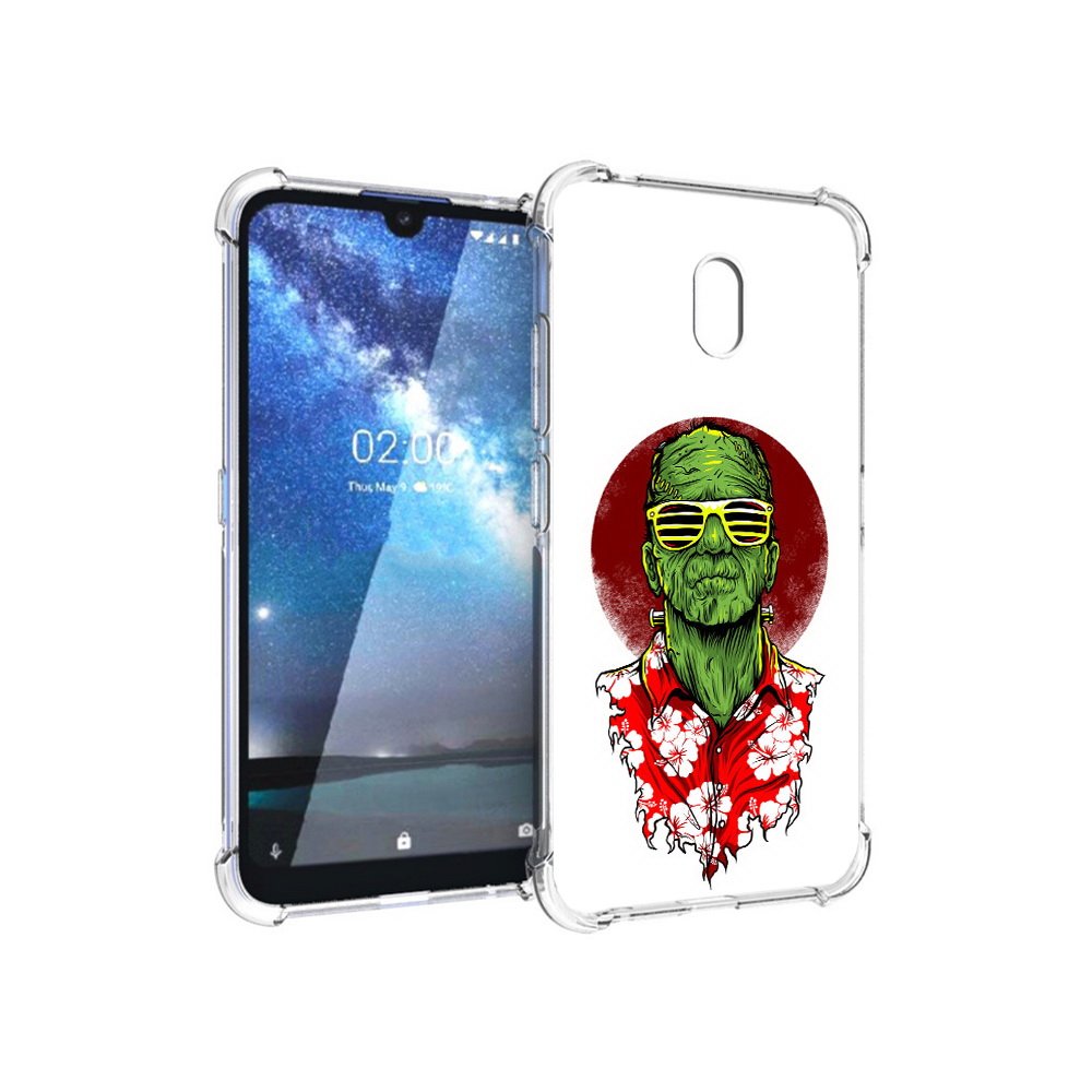 

Чехол MyPads Tocco для Nokia 2.2 крутой зеленый мужчина в очках (PT134721.103.424), Прозрачный, Tocco