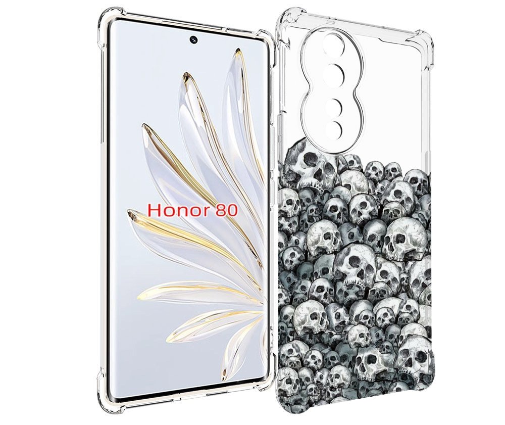 

Чехол MyPads гора из черепов для Honor 80, Прозрачный, Tocco