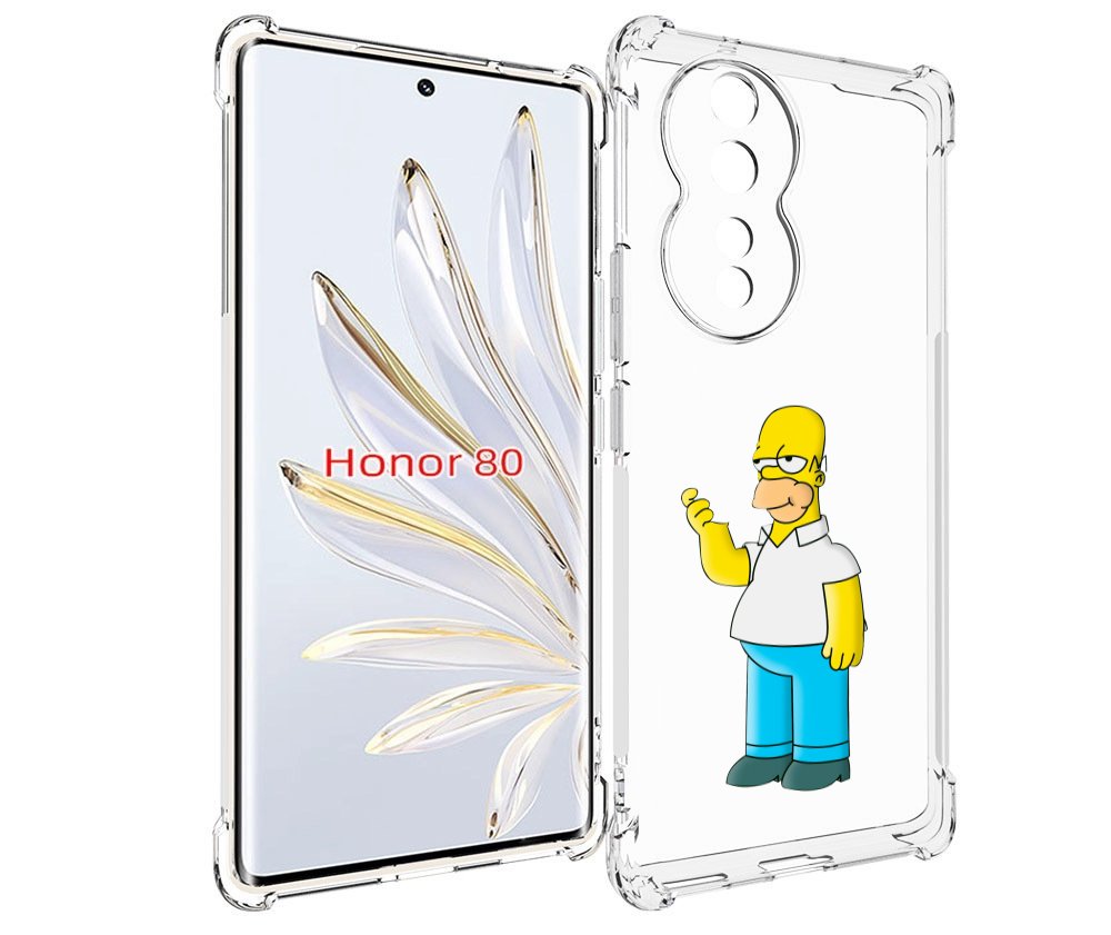 

Чехол MyPads гомер-симпсон для Honor 80, Прозрачный, Tocco