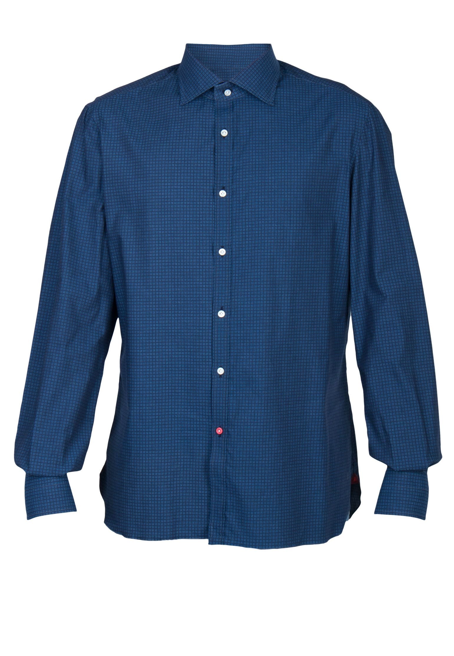 Рубашка мужская ISAIA 98676 синяя 44