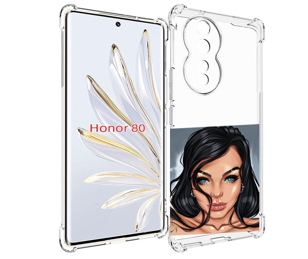 

Чехол MyPads голубые-глаза-у-брюнетки женский для Honor 80, Прозрачный, Tocco