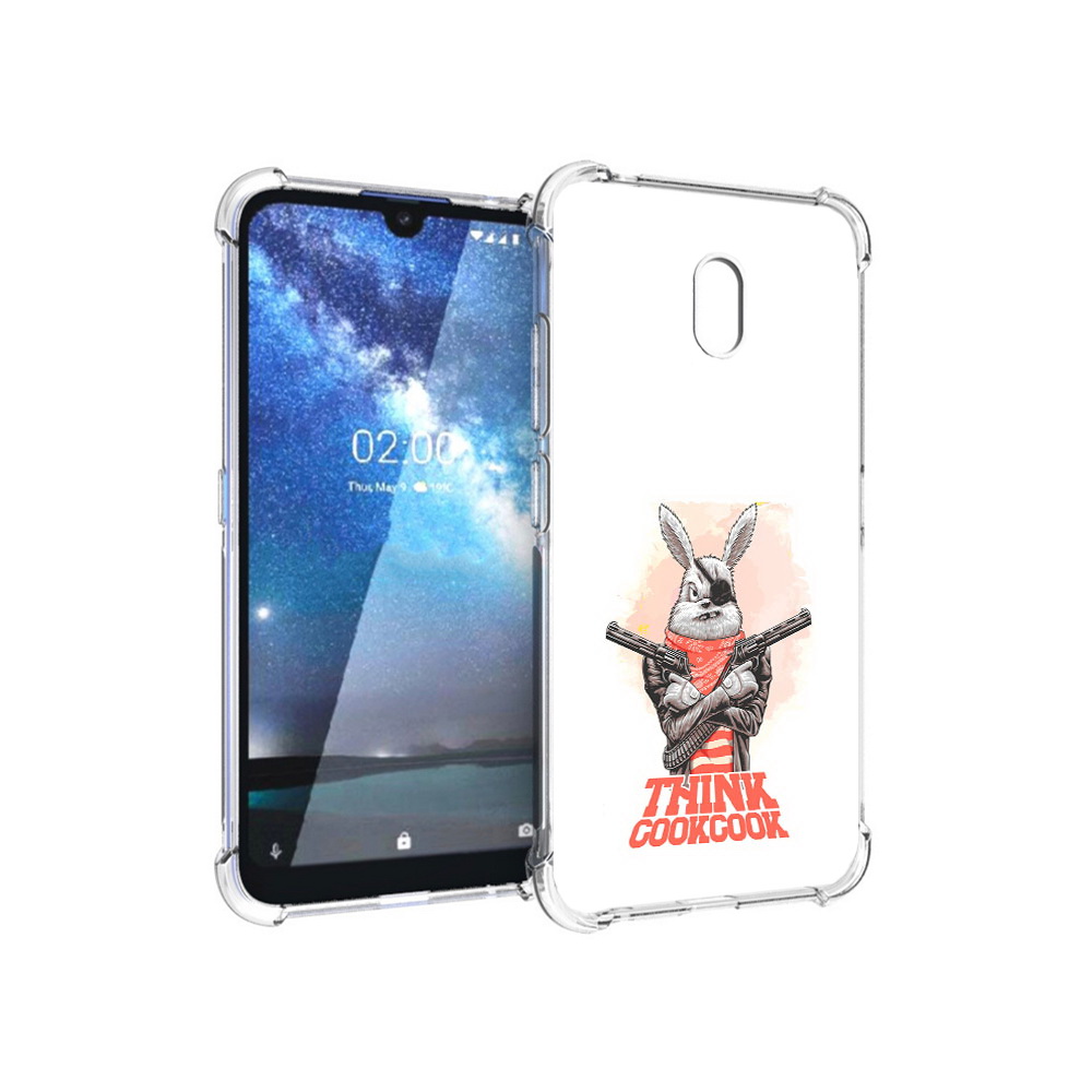

Чехол MyPads Tocco для Nokia 2.2 кролик пират (PT134721.103.419), Прозрачный, Tocco