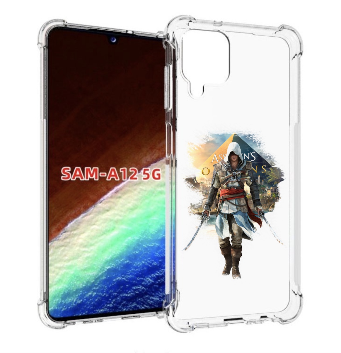 

Чехол MyPads Ассасин для Samsung Galaxy A12 (SM-A125F) 2020/21/A12 Nacho SM-A127F, Прозрачный, Tocco