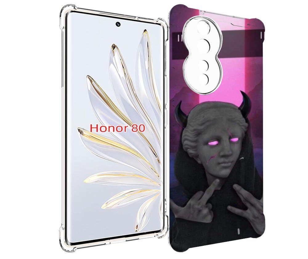 

Чехол MyPads глитч-статуя для Honor 80, Прозрачный, Tocco