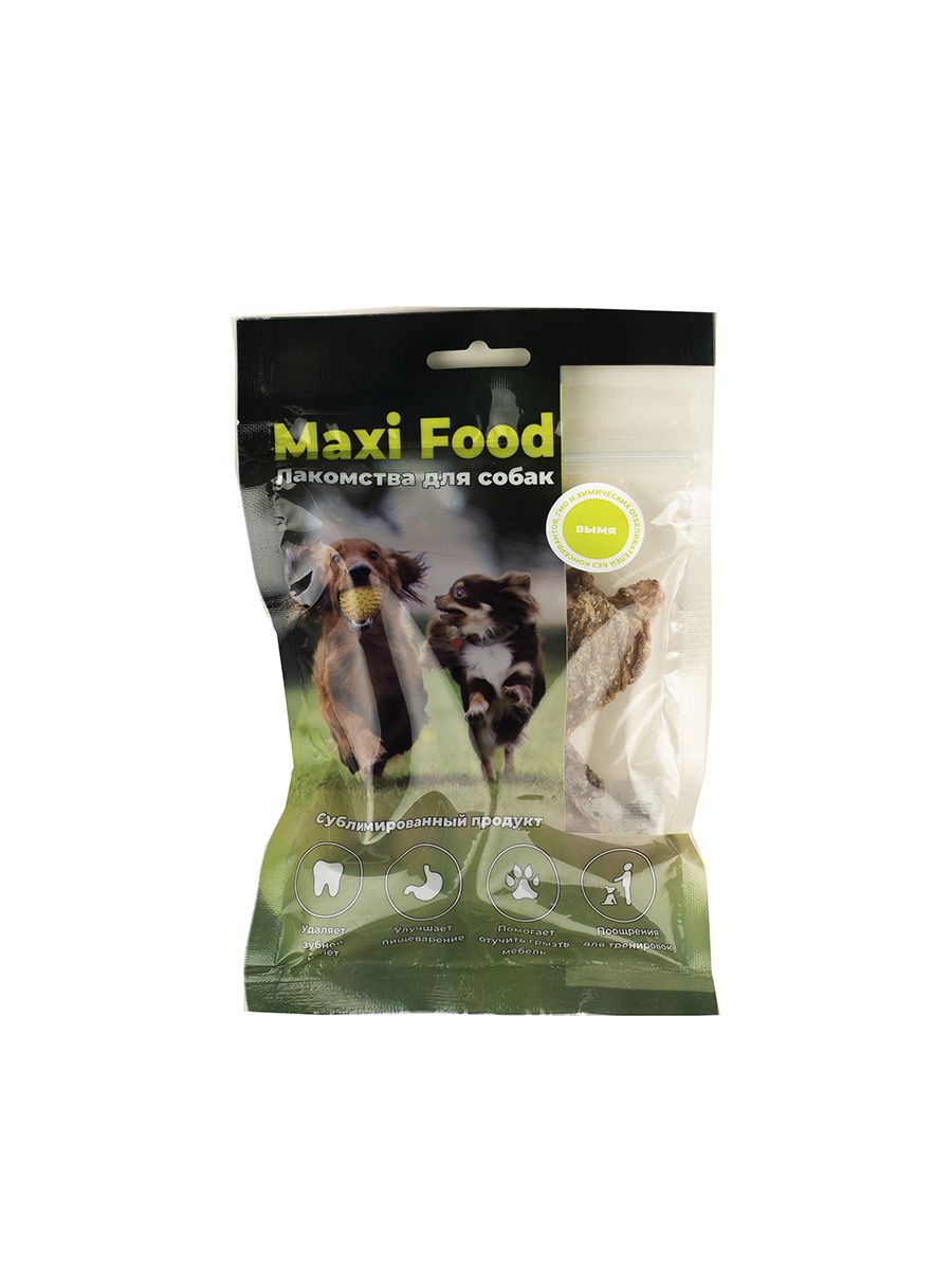 фото Лакомство для собак maxi food, вымя говядина, 70г