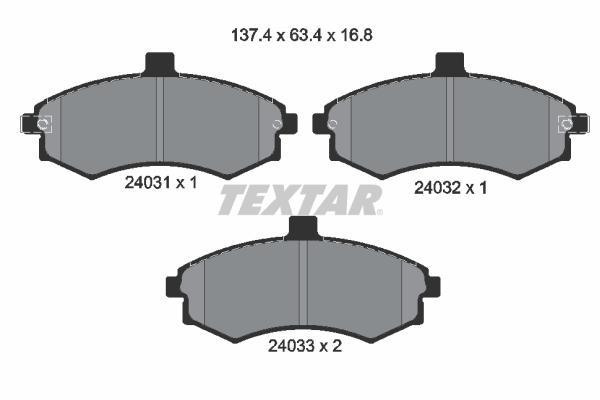 

Комплект тормозных колодок Textar 2403101