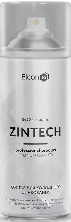 

ELCON Zintech грунт-эмаль аэрозоль для холодного цинкования серая 520мл