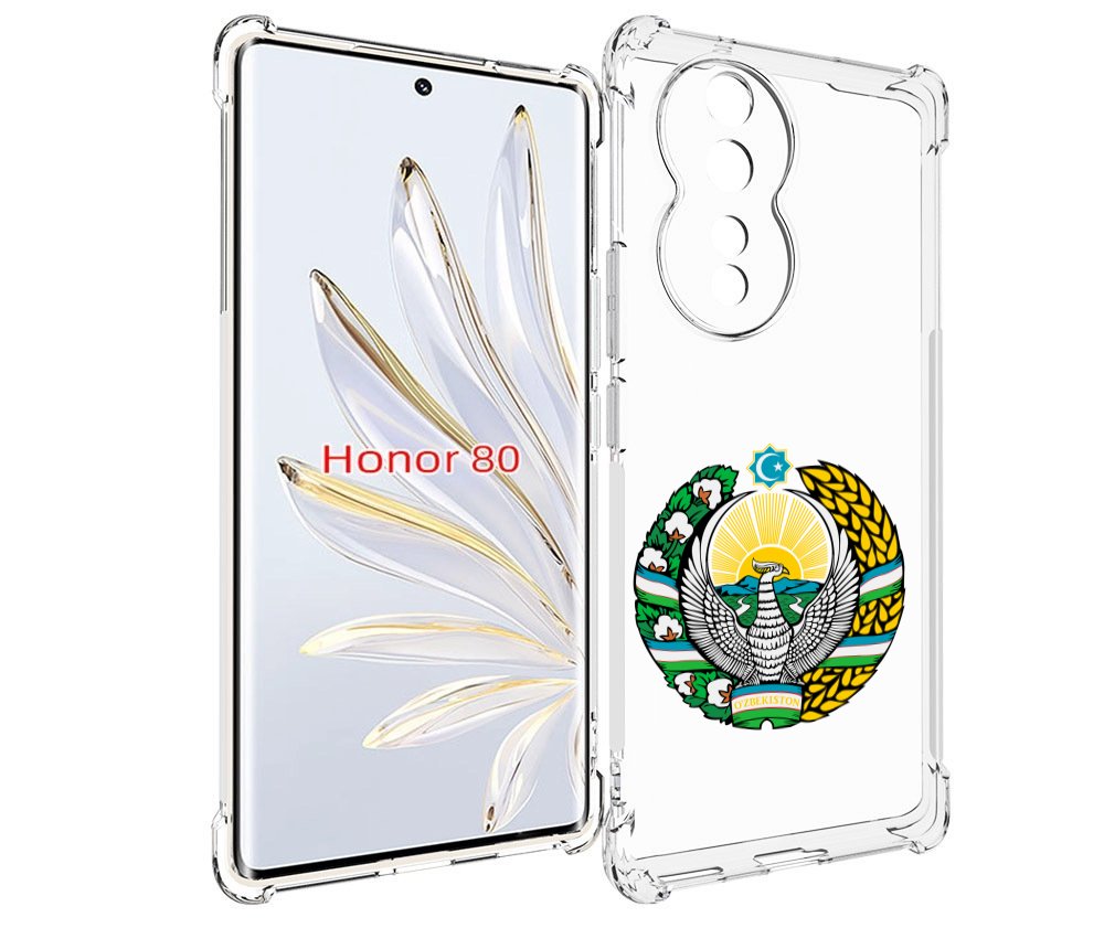 

Чехол MyPads герб-узбекистана для Honor 80, Прозрачный, Tocco