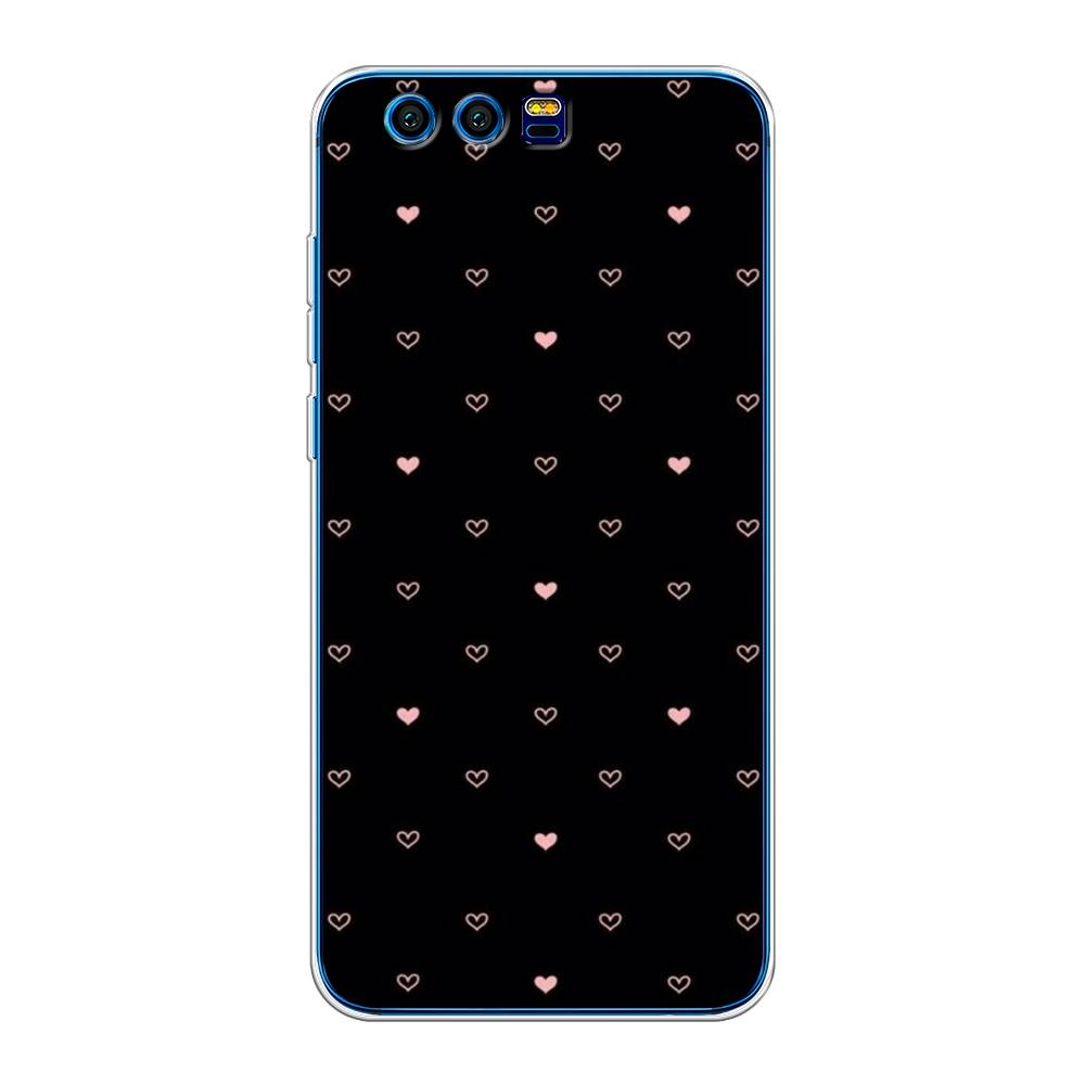 

Чехол Awog на Honor 9 "Черный фон и сердечки", Разноцветный, 62450-3
