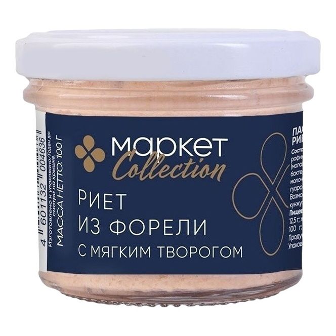 Риет Market Collection из форели радужной с мягким творогом 100 г