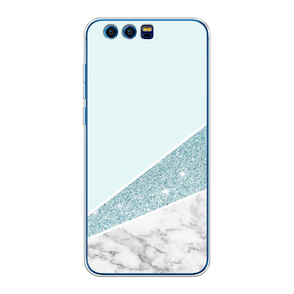 

Чехол Awog на Honor 9 "Мрамор с голубыми блестками", Разноцветный, 62450-3