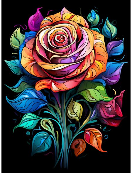 

Алмазная мозаика на подрамнике Роза, 40x30 см, 50 цветов, 68924, ПРА-590