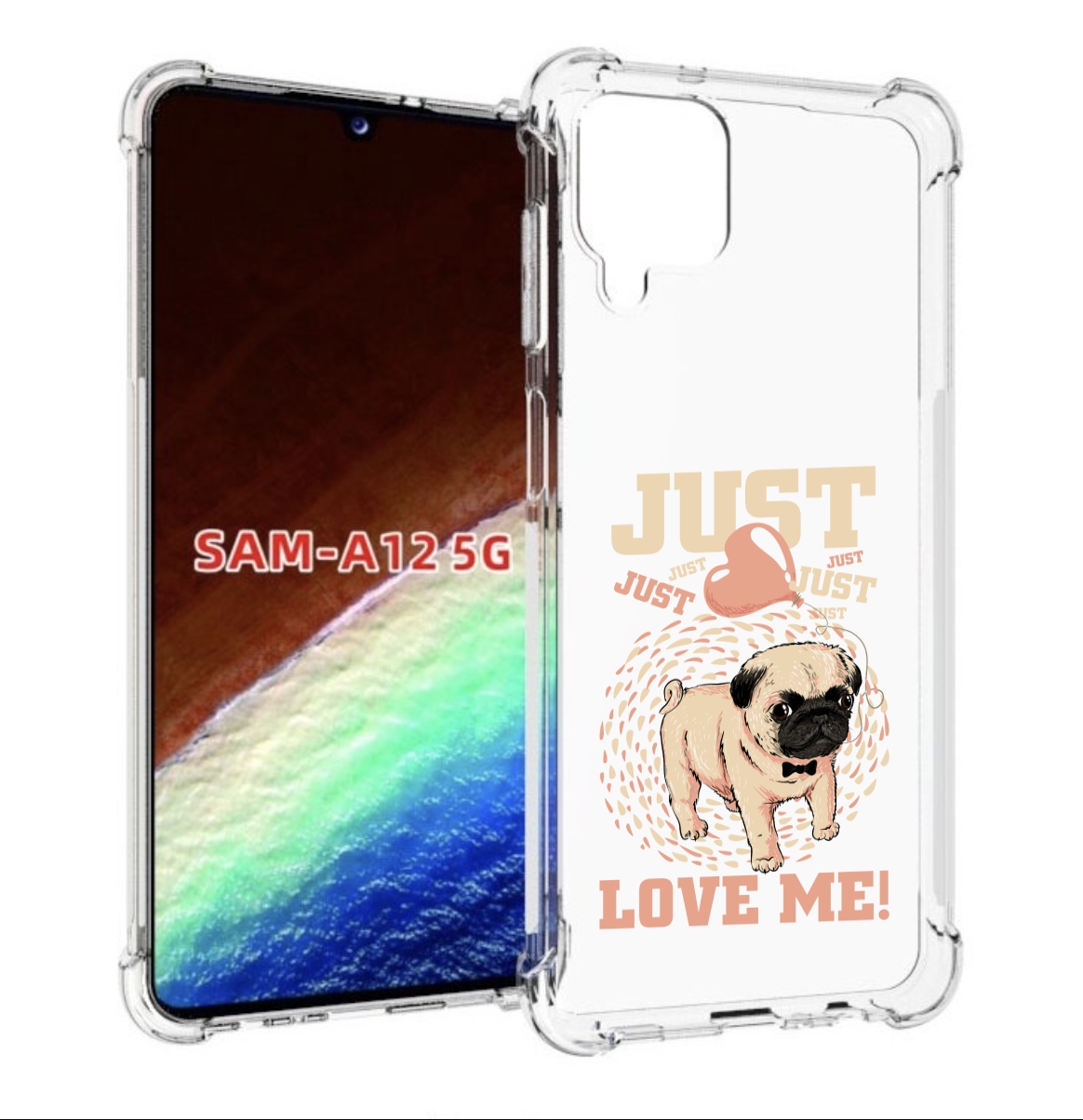

Чехол MyPads Люби меня для Samsung Galaxy A12 (SM-A125F) 2020/21/A12 Nacho SM-A127F, Прозрачный, Tocco