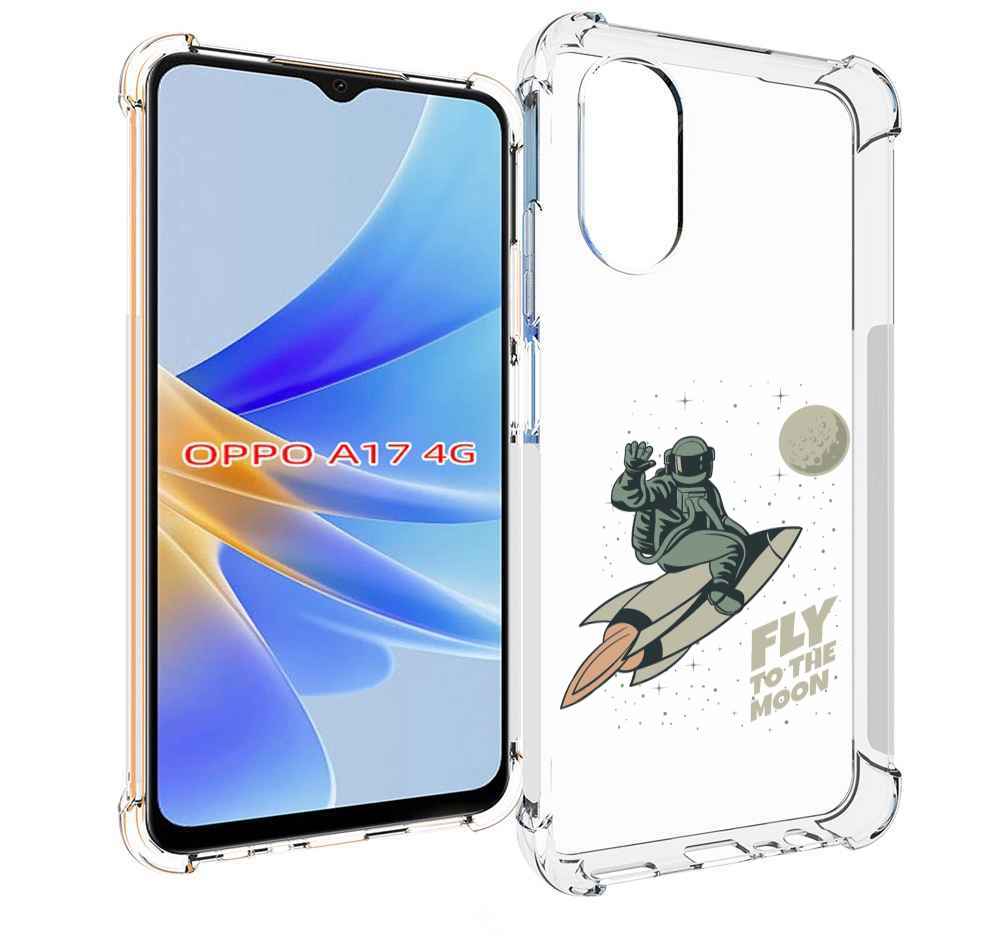 

Чехол MyPads Полет-на-Луну для OPPO A17, Прозрачный, Tocco