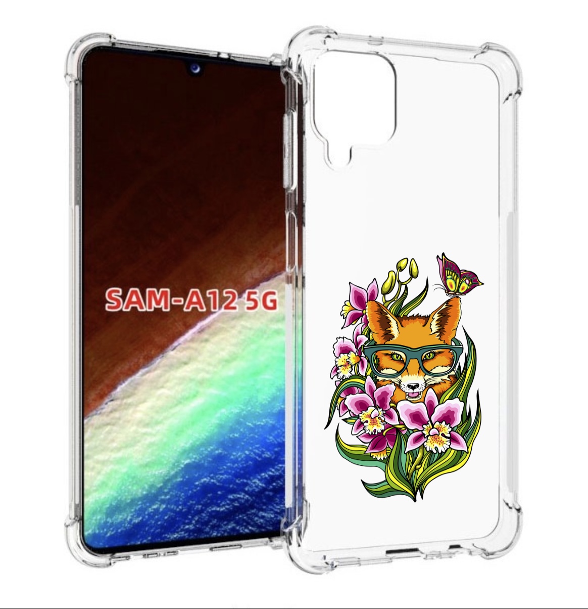 

Чехол MyPads Лиса в цветах для Samsung Galaxy A12 (SM-A125F) 2020/21/A12 Nacho SM-A127F, Прозрачный, Tocco
