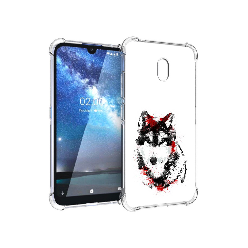 

Чехол MyPads Tocco для Nokia 2.2 кровавый волк (PT134721.103.416), Прозрачный, Tocco