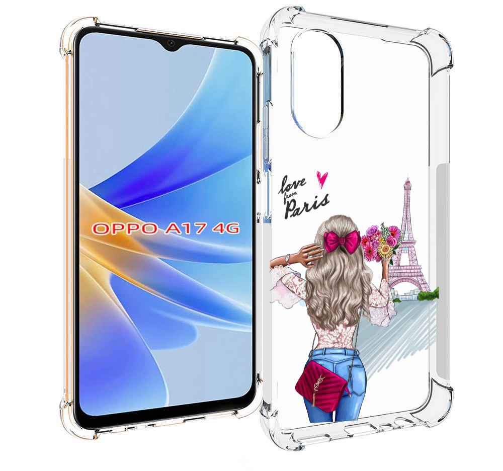 

Чехол MyPads Парижанка женский для OPPO A17, Прозрачный, Tocco