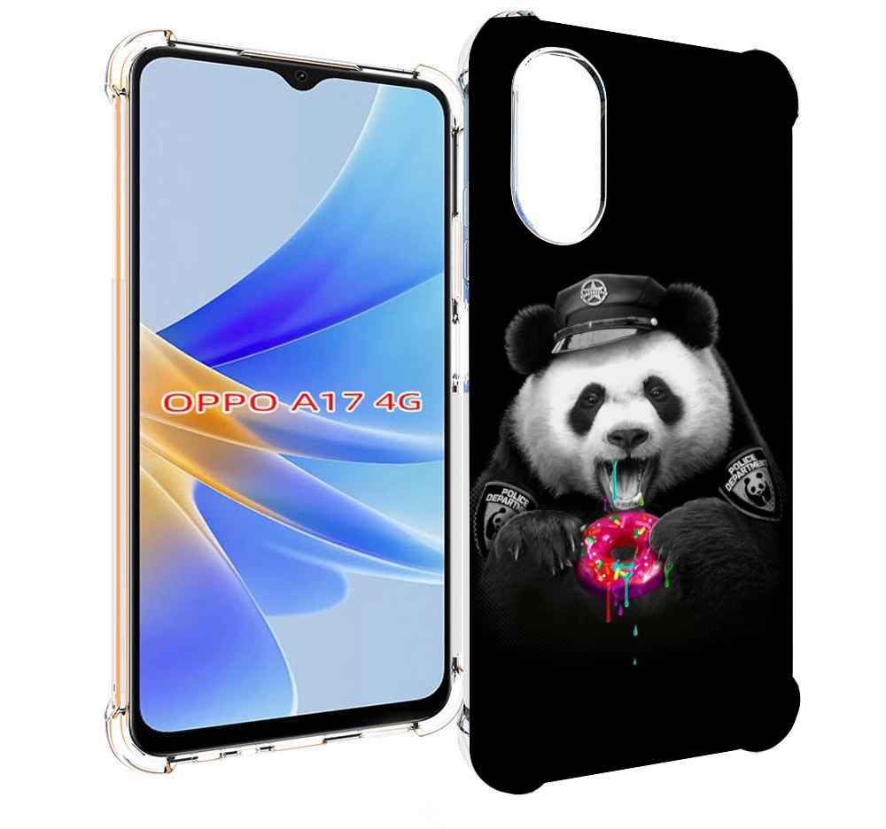 

Чехол MyPads Панда-с-пончиком для OPPO A17, Прозрачный, Tocco