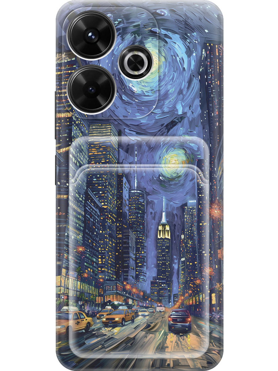 

Силиконовый чехол на Xiaomi Redmi 13 / Redmi Note 13R, Poco M6 4g с принтом 807191, Прозрачный;синий;черный, 783988641